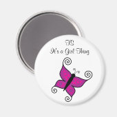 TS- Het is een meisje ding magneet (Voorkant / Achterkant)