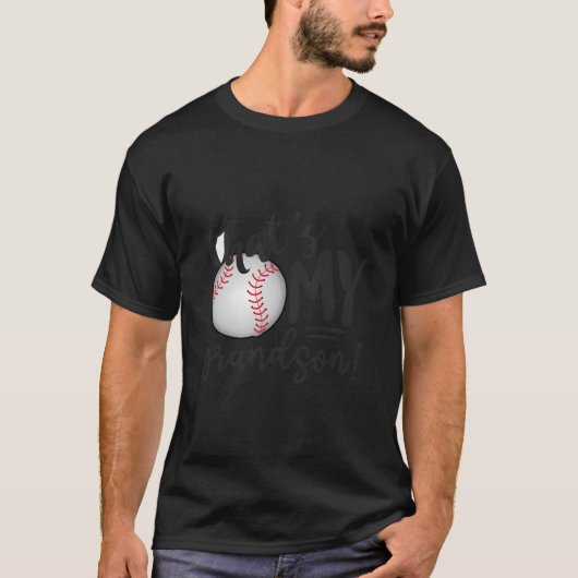 T'S My Grandson Out There Baseball T-shirt (Voorkant)