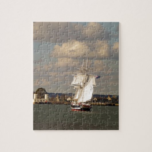 TS Royalist die Poole Harbour binnenkomt Legpuzzel (Verticaal)