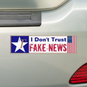 T's voor Trump Ik vertrouw geen nepnieuws Bumpersticker (Op auto)