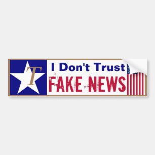 T's voor Trump Ik vertrouw geen nepnieuws Bumpersticker
