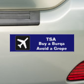 TSA Burqa Bumpersticker (Op auto)