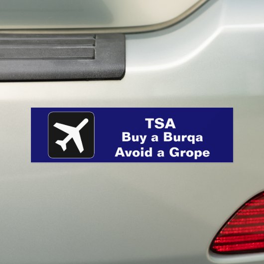 TSA Burqa Bumpersticker (Op auto)