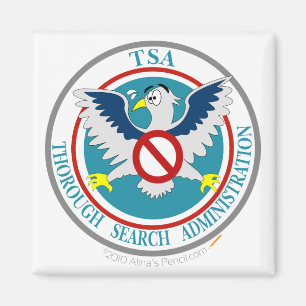 TSA Funny Logo met Cartoon Eagle Magneet