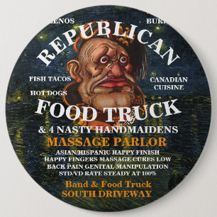 TSA KNOP VD STD TRUMP TRUMPT REPUBLIKEINSE PARTIJ RONDE BUTTON 6,0 CM