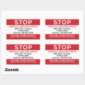 TSA Medische apparaten Rechthoekige Sticker (Vel)
