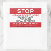 TSA Medische apparaten Rechthoekige Sticker (Tas)