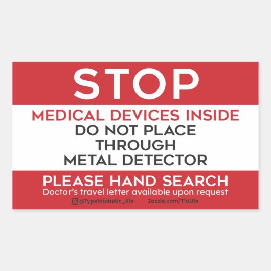 TSA Medische apparaten Rechthoekige Sticker (Voorkant)