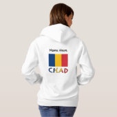 Tsaad en Tsaadse Vlag Persoonlijk Hoodie (Achterkant volledig)
