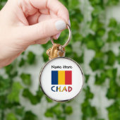 Tsaad en Tsjadische Vlag Persoonlijk Sleutelhanger (Hand)