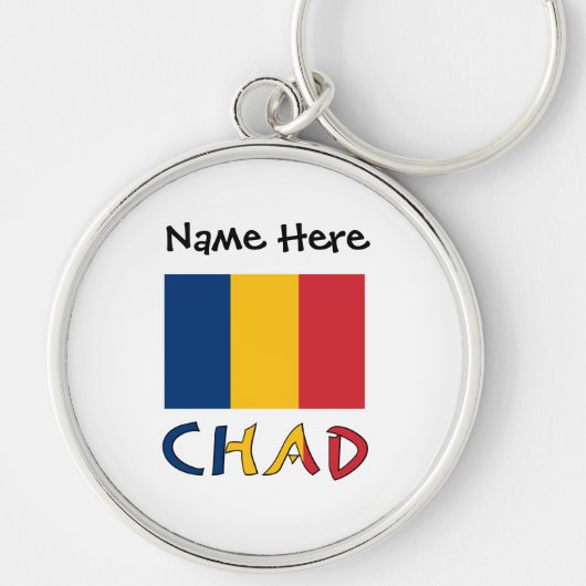 Tsaad en Tsjadische Vlag Persoonlijk Sleutelhanger (Voorkant)