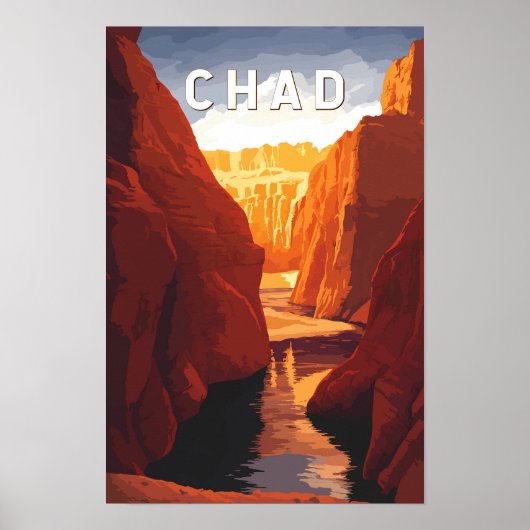 Tsaad Illustratie Reis Kunst Vintage Poster (Voorkant)
