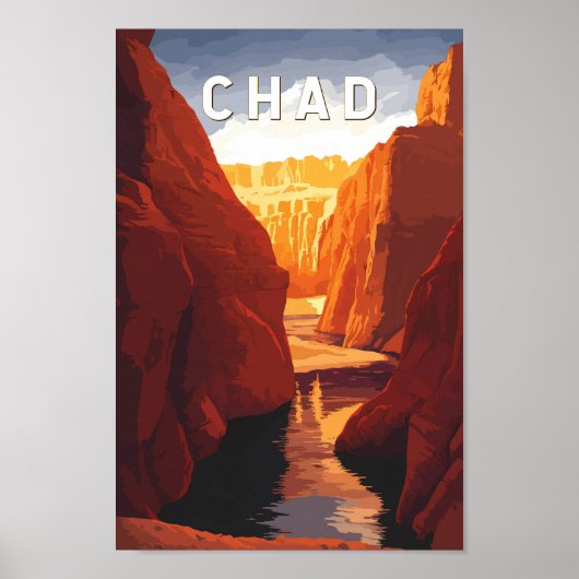 Tsaad Illustratie Reis Kunst Vintage Poster (Voorkant)