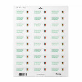 Tsaadisch Vlag Kerstengel Retouradres Etiket (Full Sheet)