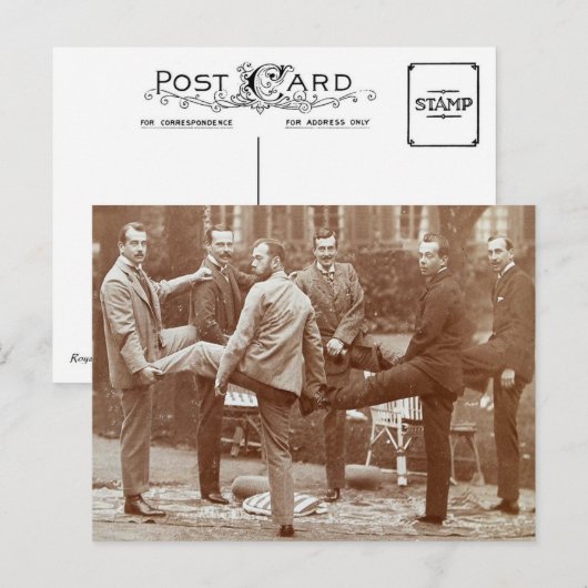 Tsaar en tsarina van Rusland en Hessen familielede Briefkaart (Voorkant / Achterkant)