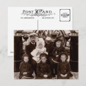 Tsaar en tsarina van Rusland met kinderen Romanov Briefkaart (Voorkant / Achterkant)