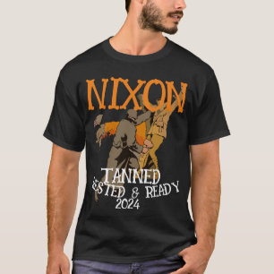 Tsaar Gebronsd Uitgerust & Klaar NIXON 2032 Presid T-shirt