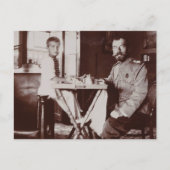 Tsaar Nicolaas van Rusland en tsarevitsj Alexis Ro Briefkaart (Voorkant)