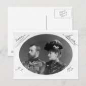 Tsaar Nicolas en Alexandra van Rusland Romanov #12 Briefkaart (Voorkant / Achterkant)