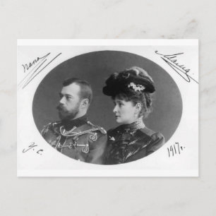 Tsaar Nicolas en Alexandra van Rusland Romanov #12 Briefkaart