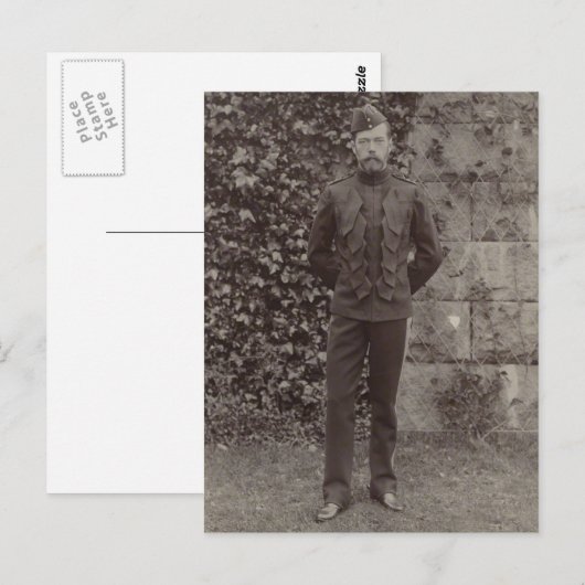 TSAAR NICOLAS II Romanov van Rusland #299 Briefkaart (Voorkant / Achterkant)