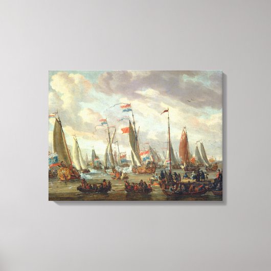 Tsaar Peter I bezocht Engeland in januari 1698 Canvas Afdruk (Voorkant)