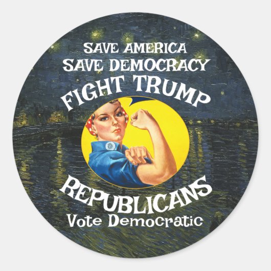 Tsaar Rue Leugenaar Trump Iran Oorlog Bombardement Ronde Sticker (Voorkant)