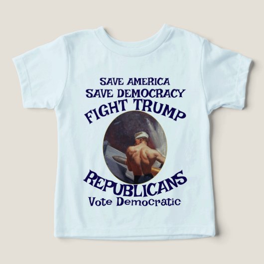 Tsaar Rue Leugenaar Trump POTUS Patriotisch MAGA T (Design voorkant)