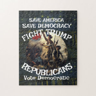 Tsaar Rue Leugenaar Trump POTUS Patriotisch MAGA T Legpuzzel