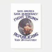 Tsaar Rue Leugenaar Trump POTUS Patriotisch MAGA T Post-it® Notes (Voorkant)