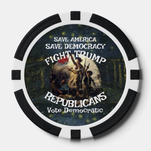 Tsaar Rue Leugenaar Trump POTUS Patriottische MAGA Poker Chips (Voorkant)