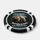 Tsaar Rue Leugenaar Trump POTUS Patriottische MAGA Poker Chips (Enkel)