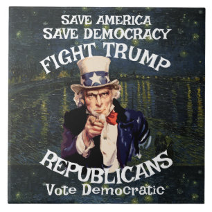 Tsaar Rue Leugenaar Trump Republikeinse Partij VS  Tegeltje