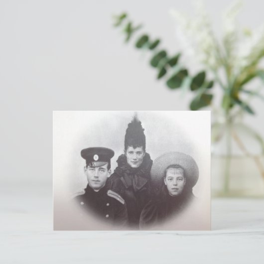 Tsaar - TSARINA MARIE & OLGA & MICHAEL Rusland #09 Briefkaart (Staand voorkant)
