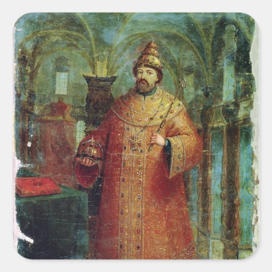 Tsar Ivan Alexeevich V Vierkante Sticker (Voorkant)