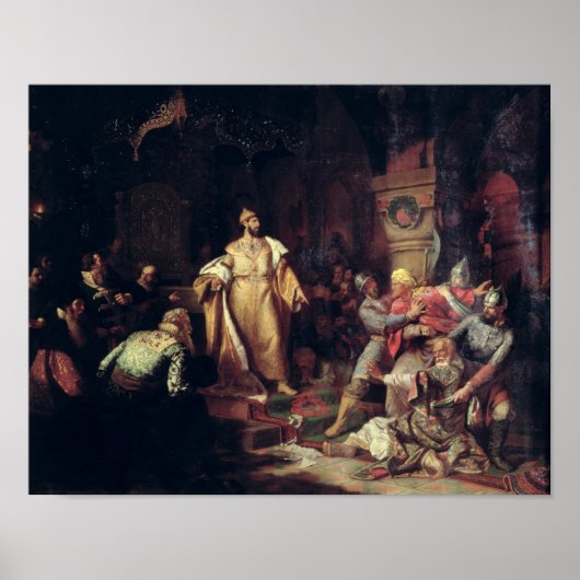 Tsar Ivan III Tearing the Deed of Tatar Khan Poster (Voorkant)