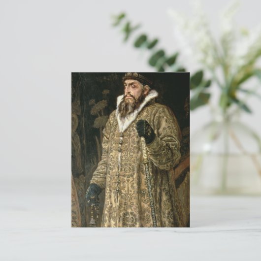 Tsar Ivan IV Vasilyevich "the Terrible" 1897 Briefkaart (Staand voorkant)