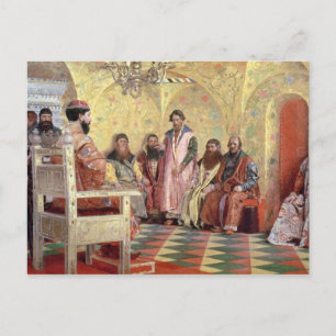 Tsar Mikhail Fyodorovich met Boyars Briefkaart