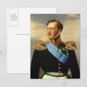 Tsar Nicholas I Briefkaart (Voorkant / Achterkant)