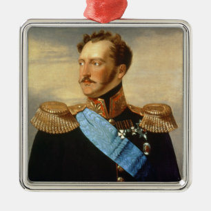 Tsar Nicholas I Metalen Ornament