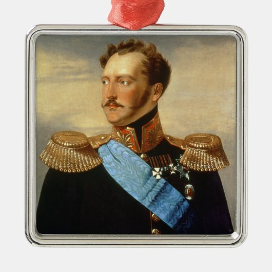 Tsar Nicholas I Metalen Ornament (Voorkant)