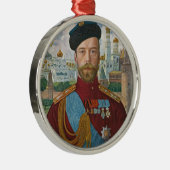 Tsar Nicholas II Metalen Ornament (Rechts)