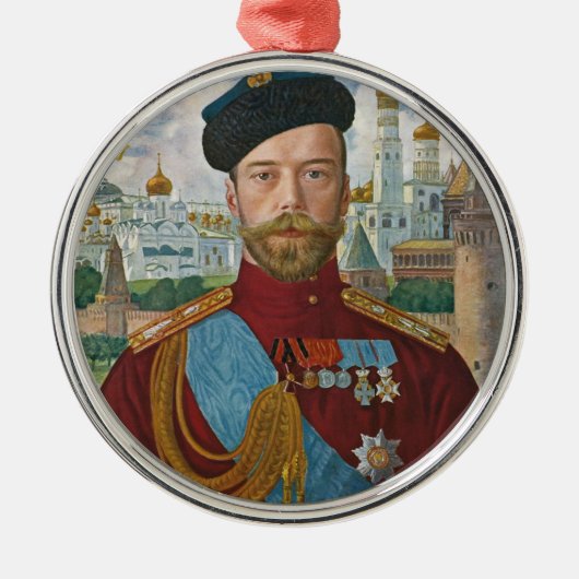 Tsar Nicholas II Metalen Ornament (Voorkant)
