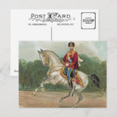 Tsar Nicolas II Romanov van Rusland op paard Po Briefkaart (Voorkant / Achterkant)