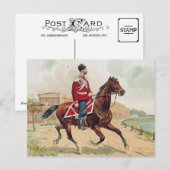 Tsar Nicolas II Romanov van Rusland op paard terug Briefkaart (Voorkant / Achterkant)