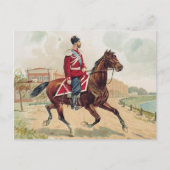 Tsar Nicolas II Romanov van Rusland op paard terug Briefkaart (Voorkant)