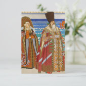 "Tsar Saltan en Babarikha" door Ivan Bilibin Bedankkaart (Staand voorkant)