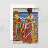 "Tsar Saltan en Babarikha" door Ivan Bilibin Bedankkaart (Voorkant / Achterkant)