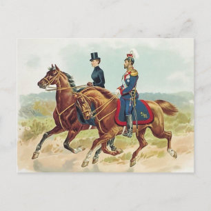 TSAR & TSARINA Russia op het paardenpeddel #058SS Briefkaart