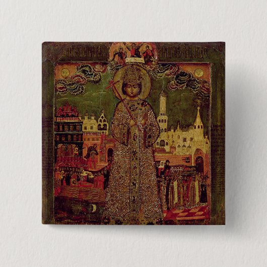 Tsarevitch Dmitry Ivanovich Vierkante Button 5,1 Cm (Voorkant)